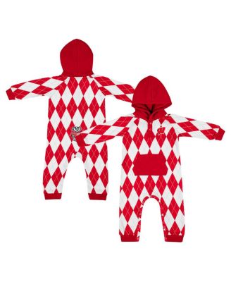 Colosseum - Baby Boys and Girls Red Wisconsin Badgers The Dealio Hoodie Romper