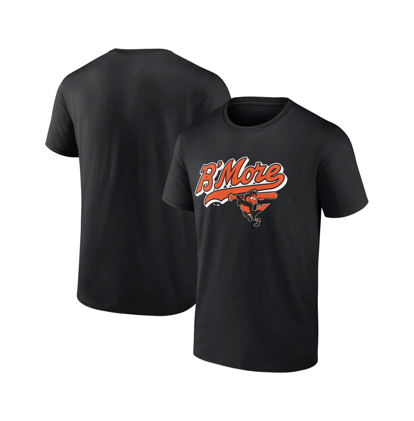 Мужская футболка Fanatics Mto Label Black Baltimore Orioles B'More — фото 1