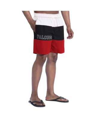 Men's Red/Black Atlanta Falcons Sunrise Volley Swim Shorts