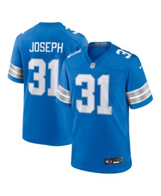 Nike - Men's Kerby Joseph Blue Detroit Lions Team Game Jersey