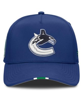 Men's Blue Vancouver Canucks 2025 NHL Draft Authentic Pro On-Stage Podium A-Frame Adjustable Hat