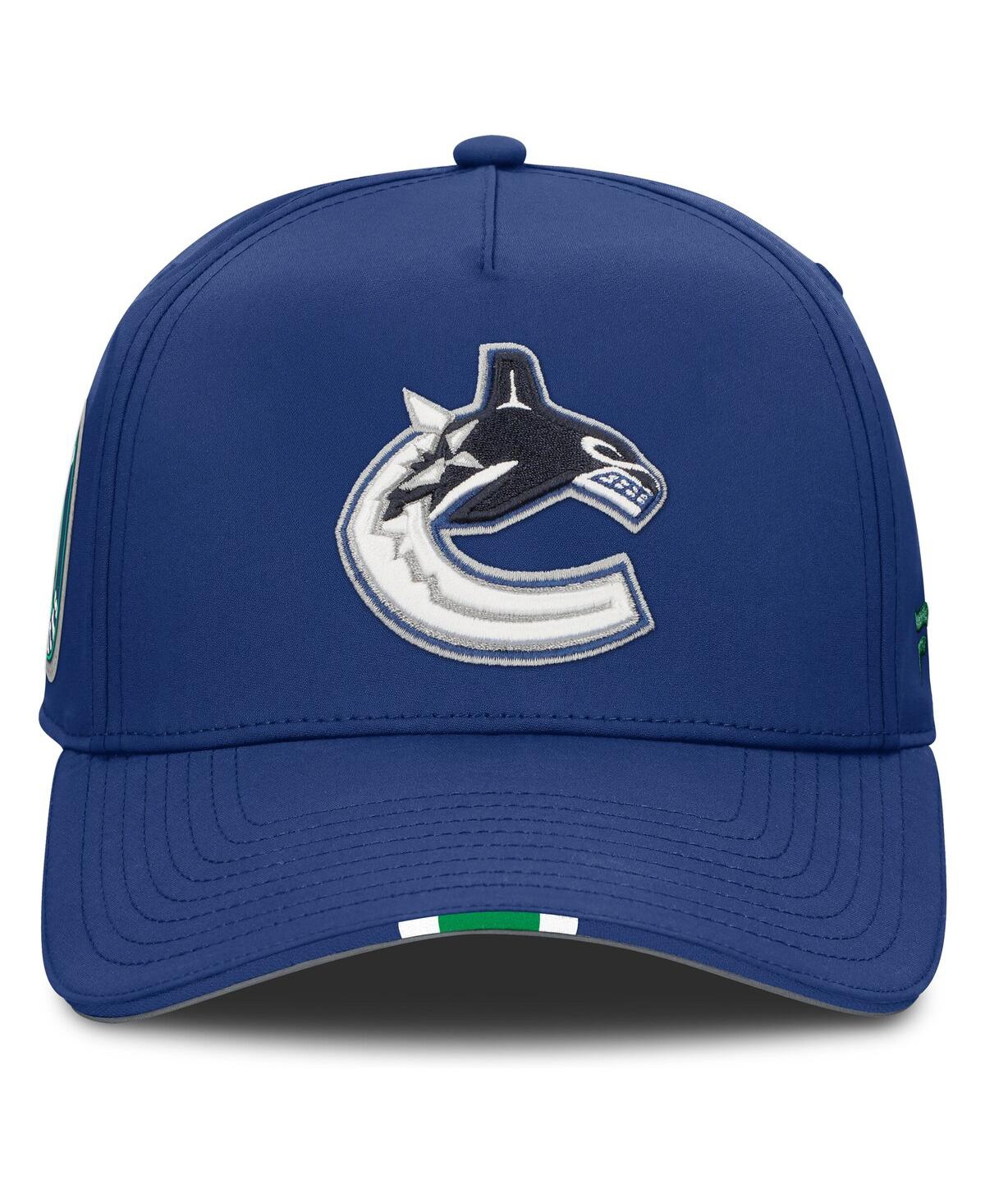 Fanatics Men's Blue Vancouver Canucks 2025 Nhl Draft Authentic Pro On-stage Podium A-frame Adjustable Hat In Blue