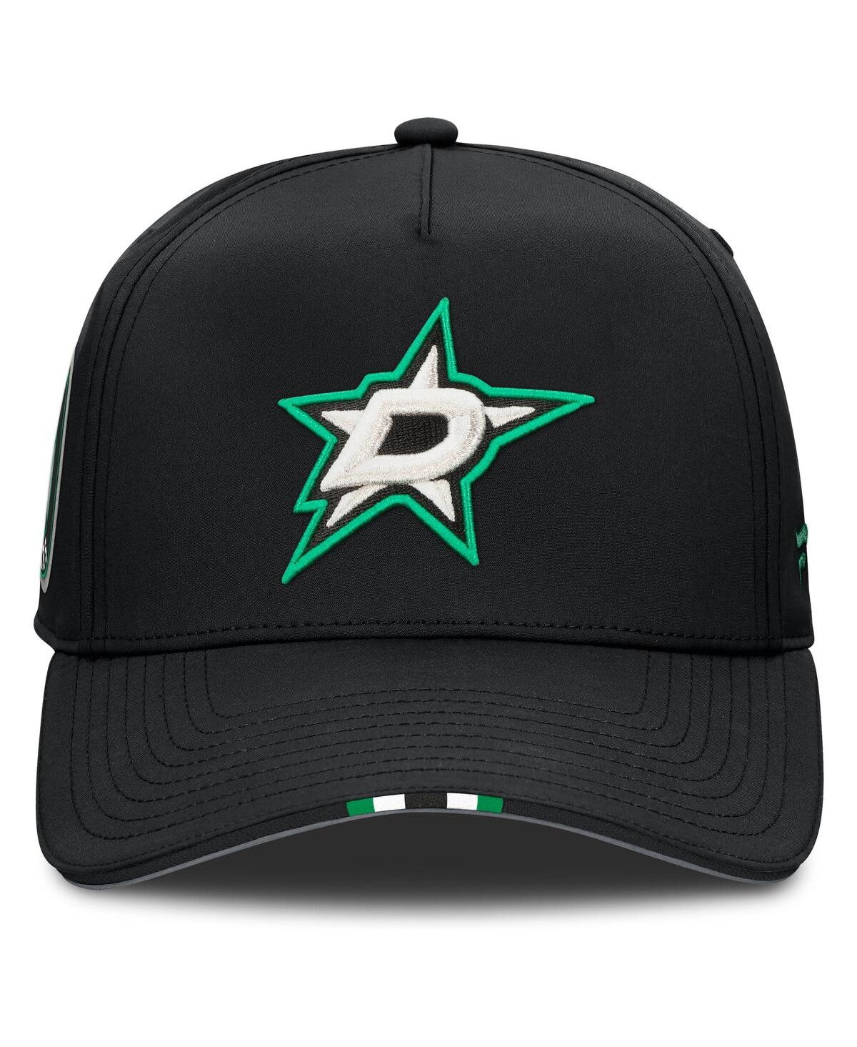 Fanatics Men's Black Dallas Stars 2025 Nhl Draft Authentic Pro On-stage Podium A-frame Adjustable Hat In Black