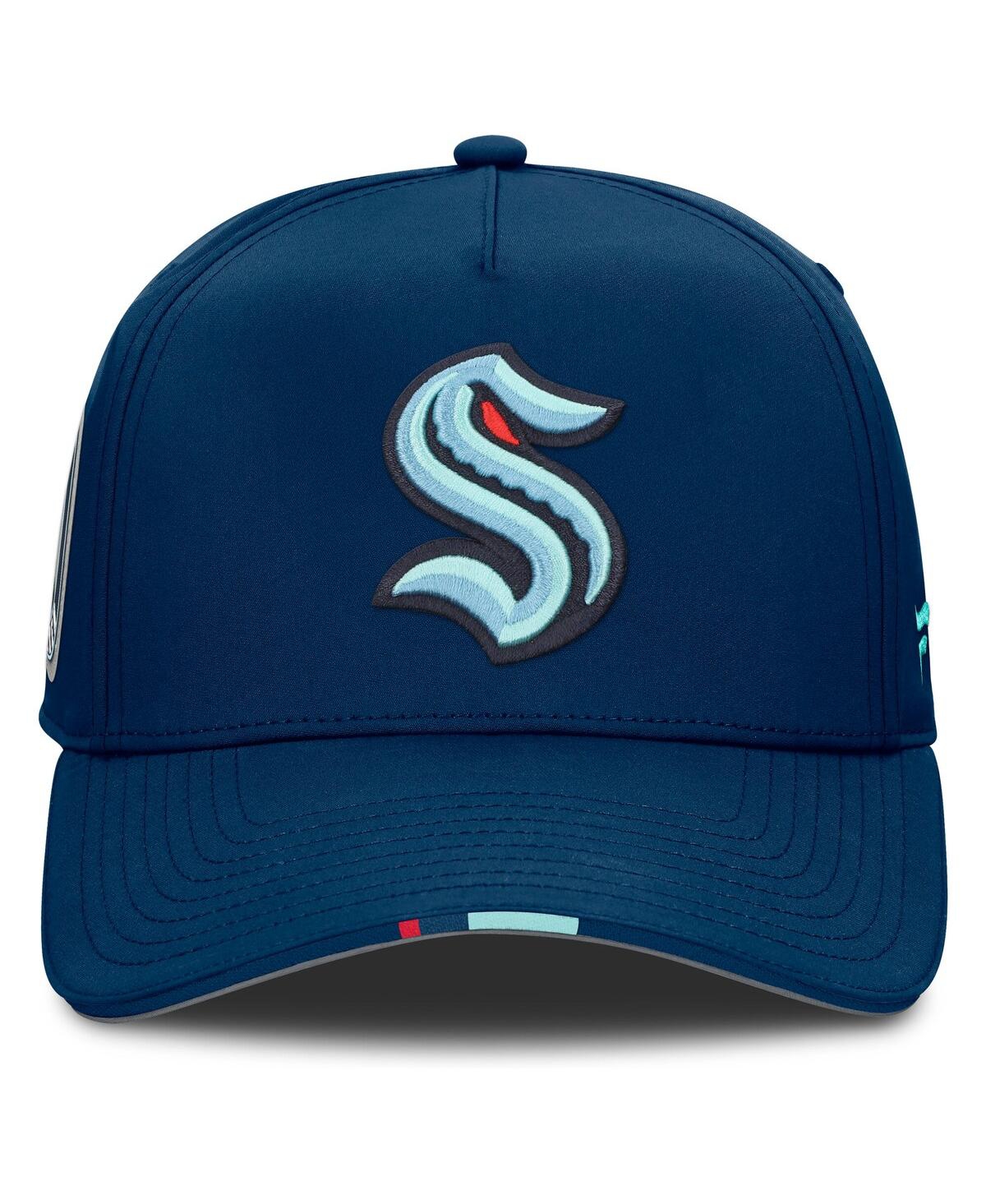 Fanatics Men's Navy Seattle Kraken 2025 Nhl Draft Authentic Pro On-stage Podium A-frame Adjustable Hat In Blue