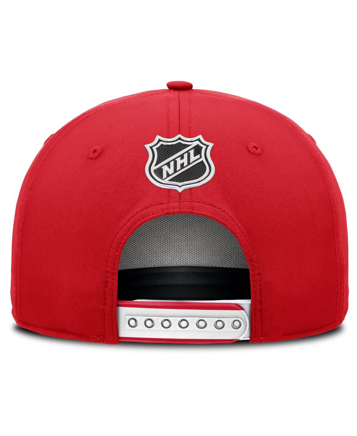 Fanatics Men's Red Detroit Red Wings 2025 Nhl Draft Authentic Pro On-stage Podium A-frame Adjustable Hat In Red