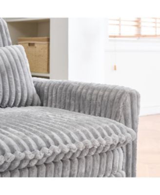 Grey Small Space Sofa Bed with Pillow