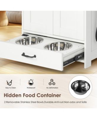 Pet Feeding Station with Storage & Shelving