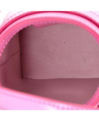 Micro GV Shark Lock Bucket Bag Leather