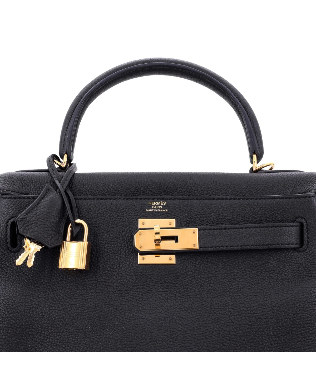 Pre-Owned Hermes Kelly Handbag Togo with Gold Hardware