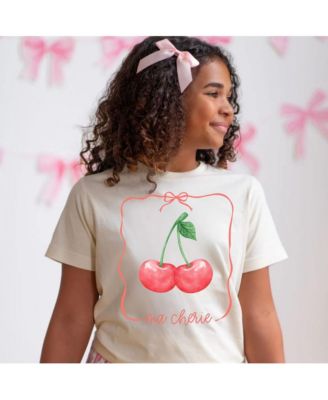 Little and Big Girls Cherry Patch Short Sleeve T-Shirt