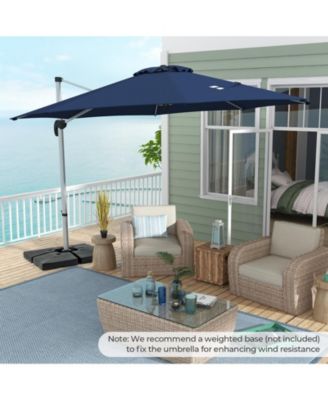 11 FT Outdoor Patio Umbrella with 360° Rotation and Adjustable Tilt