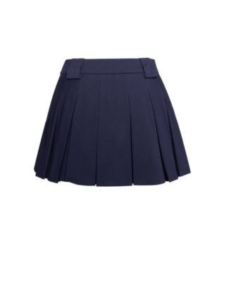 Women's Nasya Navy Blue Pleated Mini Skort