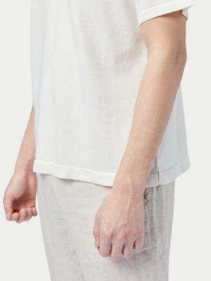 Men's Cotton Silk Cashmere Blend Polo T-Shirt