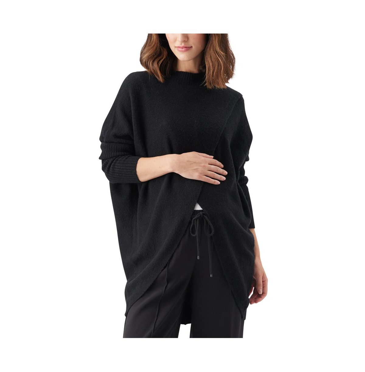 Maternity Ripe Hallie Cross Over Knit - Black