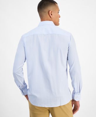 Men's Four Way Stretch Geo Print Button Down Dress Shirt