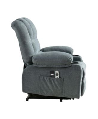 Electric Massage Lift Chair w/ Heat & USB - BLUE