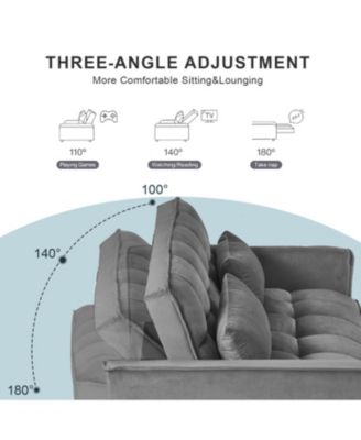 Convertible Sleeper Sofa Bed - Dark Grey