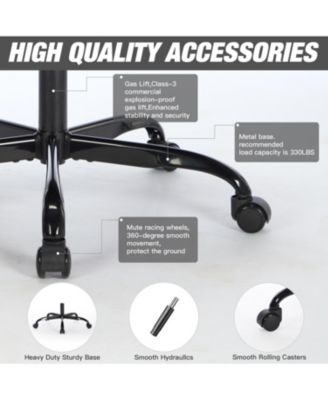 Gaming Chair with Footrest Headrest & Lumbar Support - Black/Orange