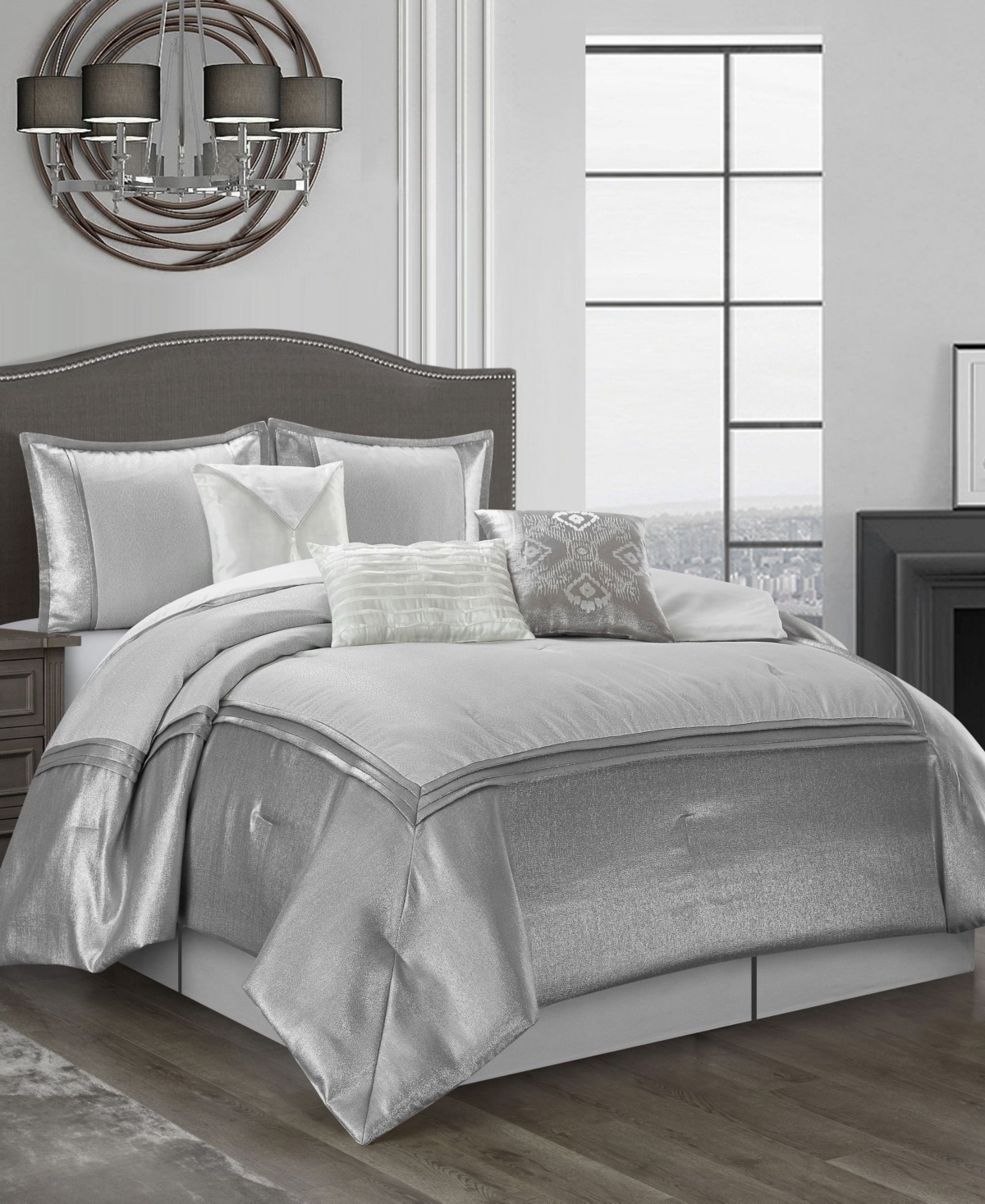 Stratford Park Lucille Solid Color 7-pc. Comforter Set, Queen In Multi