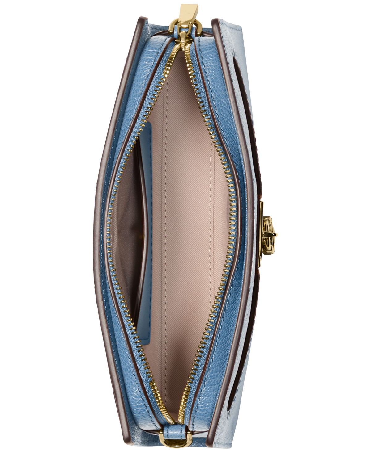 Michael Kors Hamilton Small Leather Convertible Crossbody In Blue