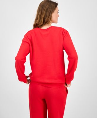 Juniors' Hello Kitty Holiday Graphic Cotton Sweatshirt