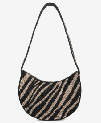 On 34th - Beaded Half Moon Shoulder Bag