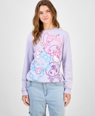 Love Tribe - Juniors' Hello Kitty And Friends Cotton Crewneck Sweatshirt