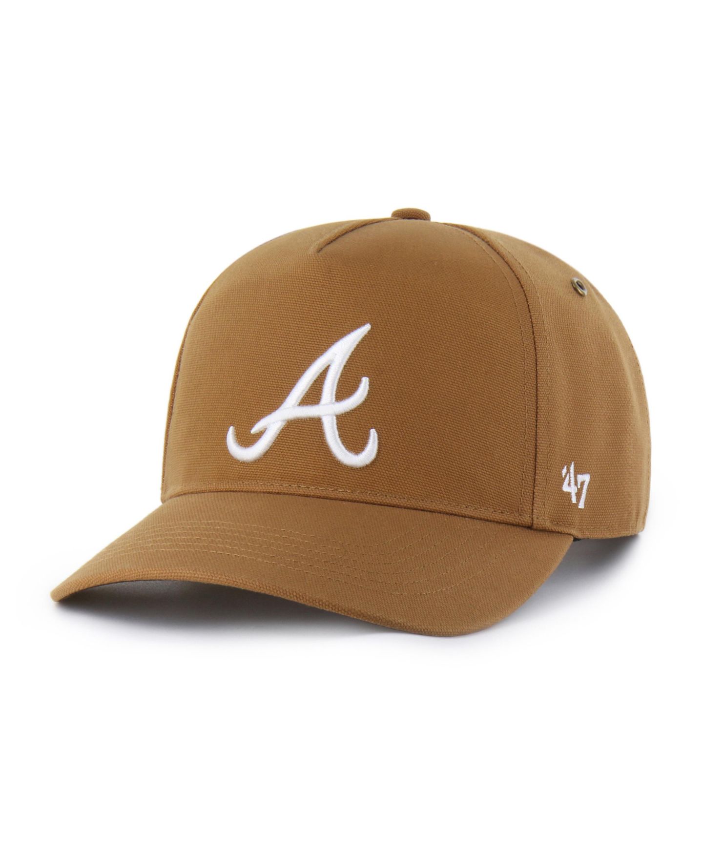 Мужская кепка '47 Brand Carhartt X Brown Atlanta Braves Hitch Adjustable Hat — фото 1