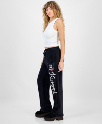 Juniors' Kuromi Plush Fleece Graphic Sweatpants