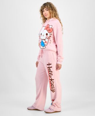 Juniors' Hello Kitty Plush Fleece Graphic Sweatpants