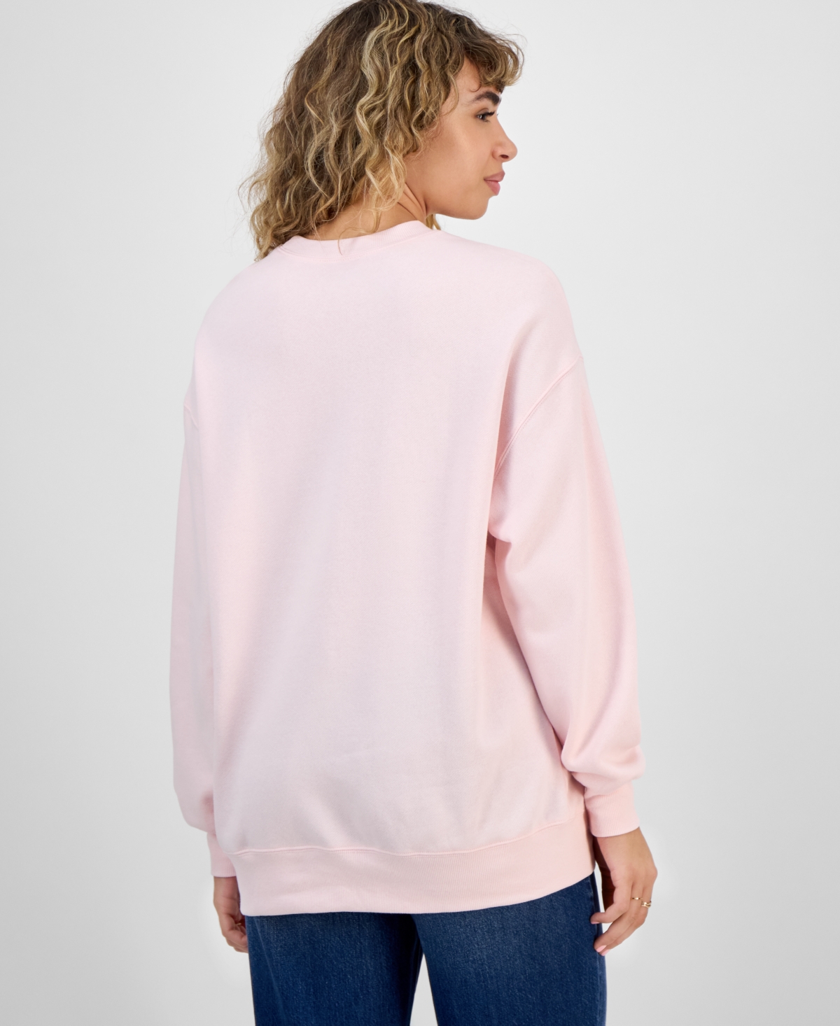 Rebellious One Juniors' Heart-graphic Sweatshirt In Pink