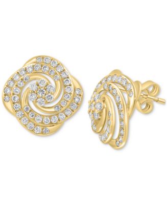 EFFY Collection EFFY® Diamond Love Knot Stud Earrings (7/8 ct