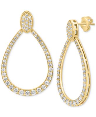 EFFY Collection - Diamond Open Teardrop Drop Earrings (1-1/20 ct. t.w.) in 14k Gold
