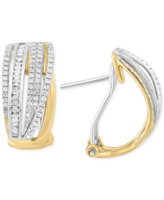 EFFY&reg; Diamond Multirow Hoop Earrings (5/8 ct. t.w.) in 14k Gold