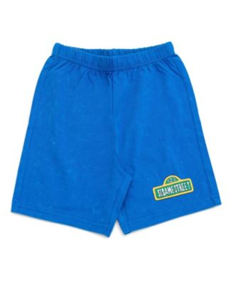 Baby Boys Oscar the Grouch Elmo Bert and Ernie Graphic T-Shirt and Shorts Outfit Set Infant to Little Kid