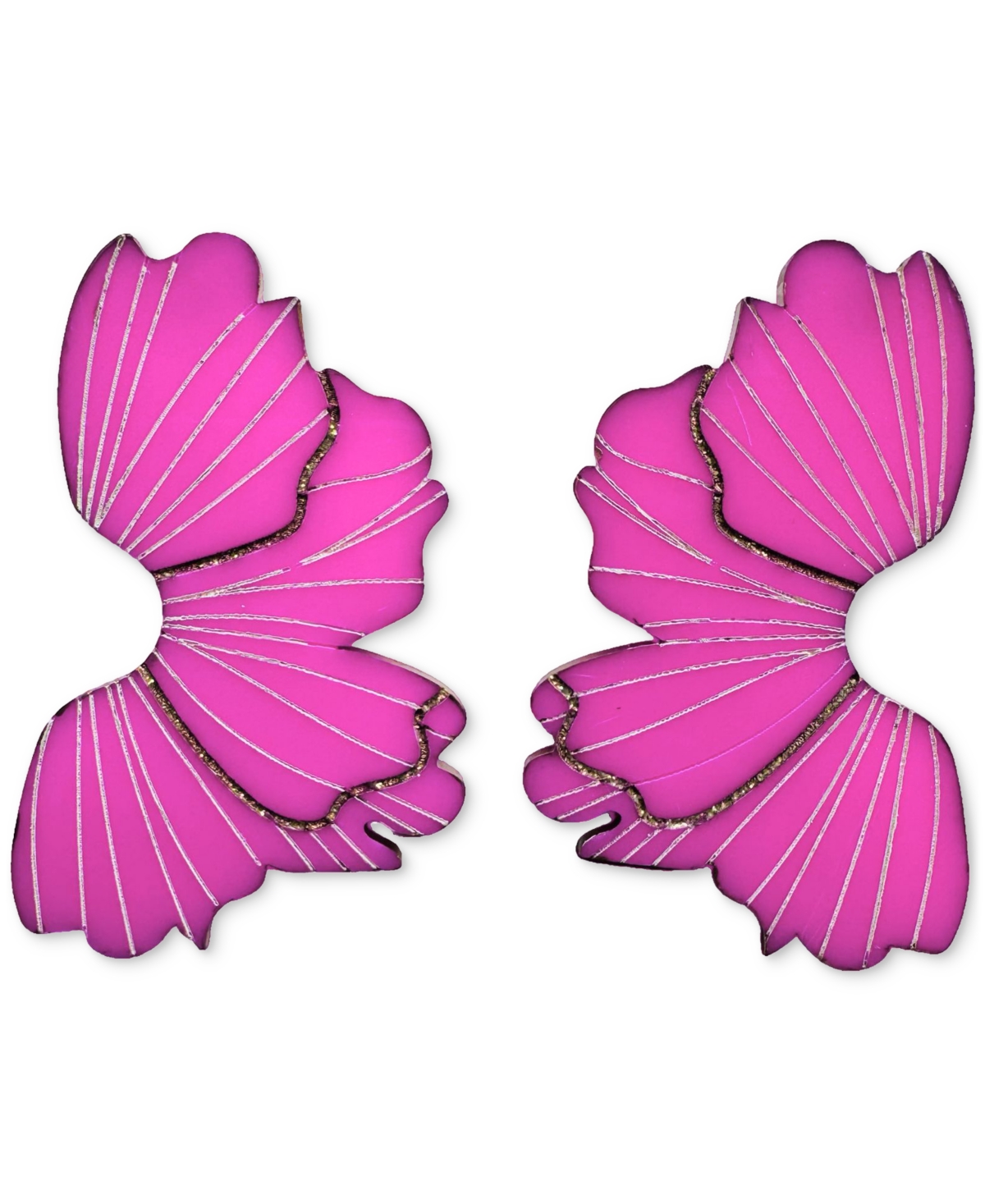 Swanky Designs Abeba Studded Earrings In Pink