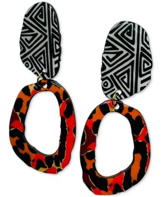 Swanky Designs Nailah Dangle Earrings - Orange 34$