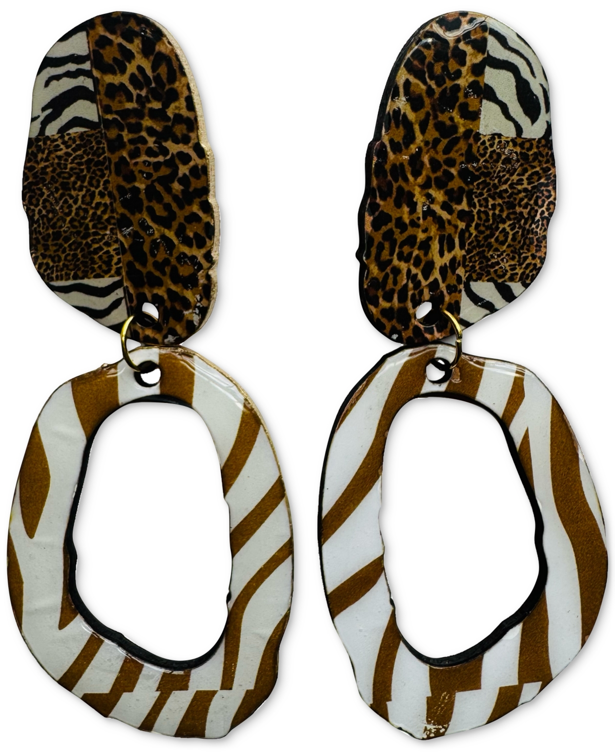 Swanky Designs Nailah Dangle Earrings In Brown