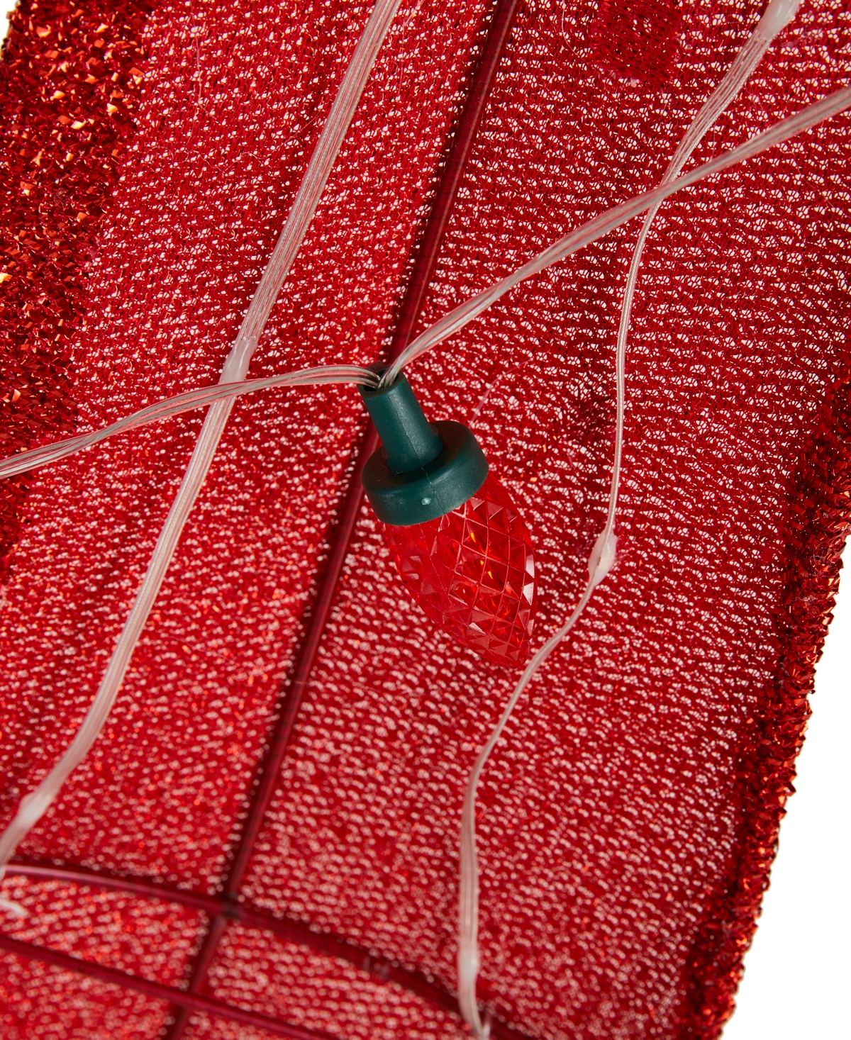 Glitzhome 35.75" Lighted Fabric 3d Christmas Bow In Multi