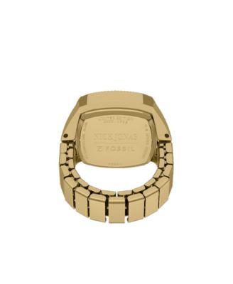 Unisex Nick Jonas x Machine Luxe Vignette Gold-Tone Stainless Steel Ring Watch, 18.5mm