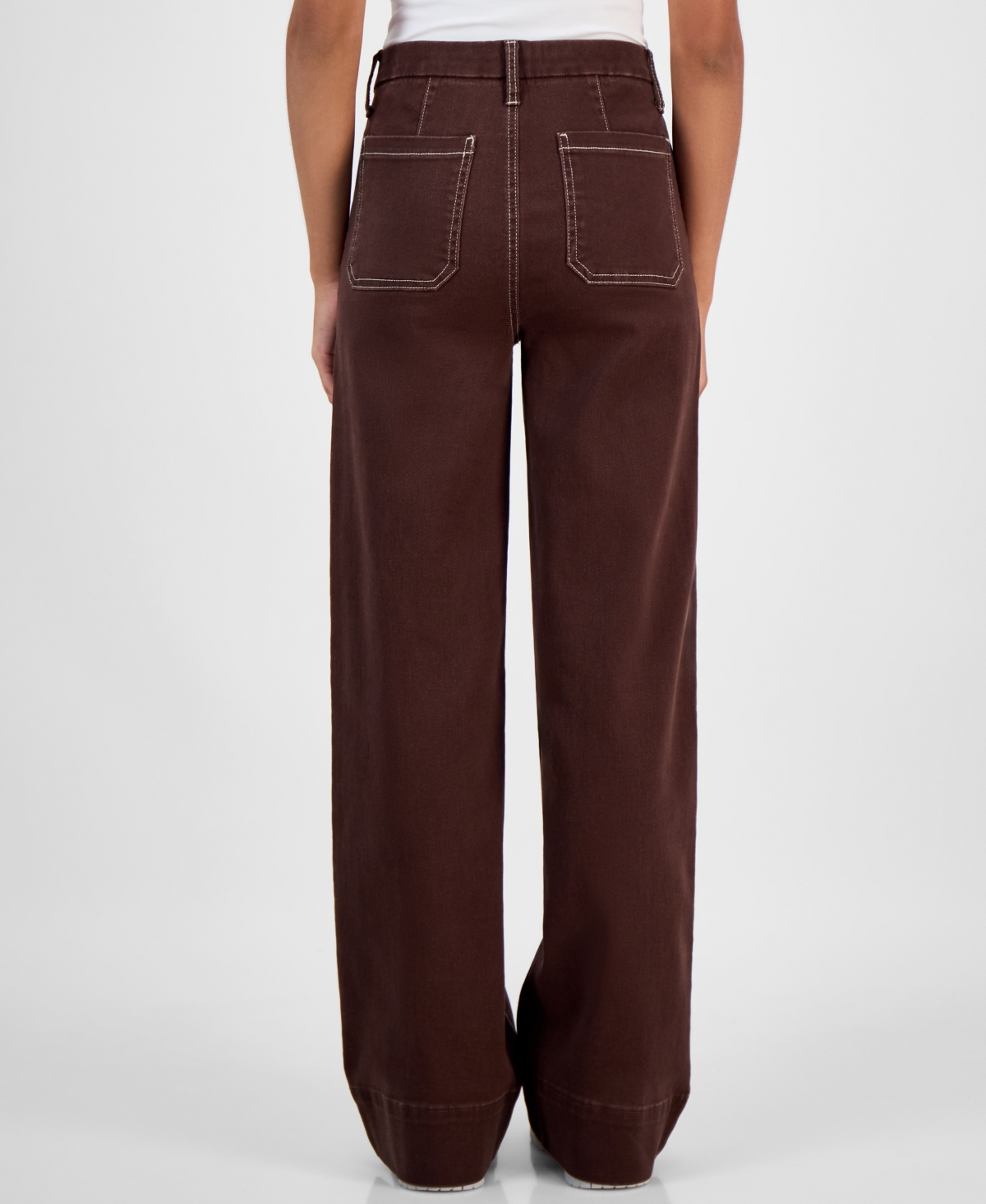 Celebrity Pink Women's High-Rise Patch-Pocket Wide-Leg Pants