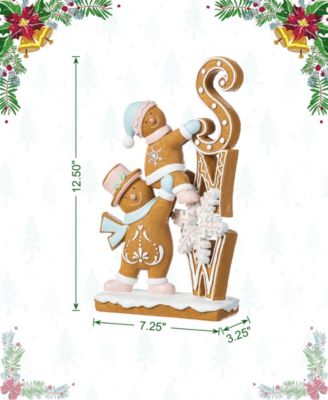 12.5" Resin Christmas Gingerbread Figurine