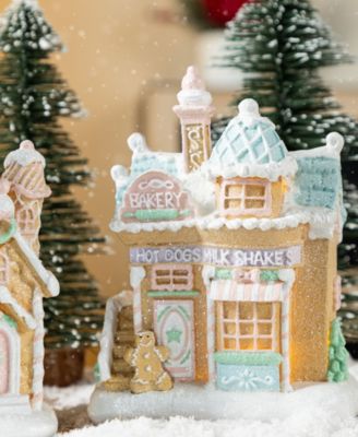 Resin Christmas Macaron Village, Set of 2