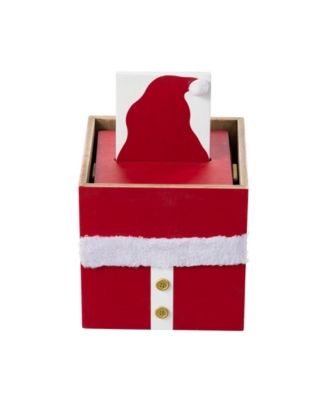 24.5" Wood Christmas Santa and Nutcracker Reversible Boxed Porch D&eacute;cor