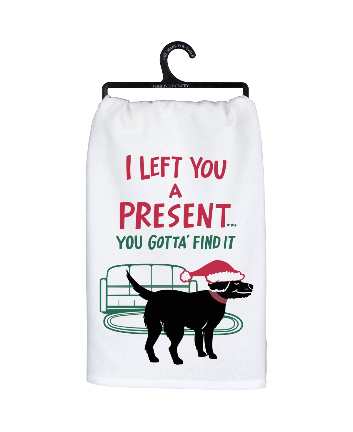 Primitives By Kathy Left You A Present You Gotta Find It Kitchen Towel In Multi