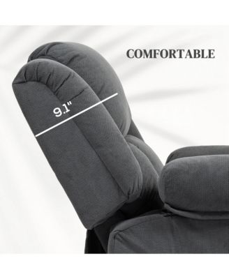 1-Pc PU Leather Power Lift Recliner with Vibration Massage and Heat – Recliner Chair