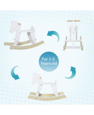 Wooden Rocking Horse Toddler Baby Ride-on Toys for Kids 1-3 Years