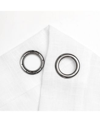 2 Pack Lux Thread Premium Woven Grommet Top Sheer Curtain Panels - Spice