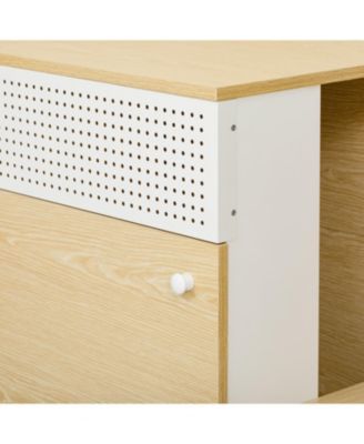 Furniture Style Multi-use Cat litter box house With 2 flip-down door