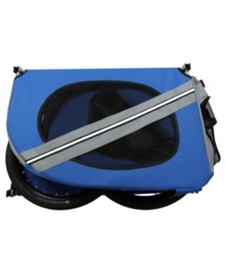 Dog Bike Trailer - 120LB Capacity All-Terrain Blue-Gray
